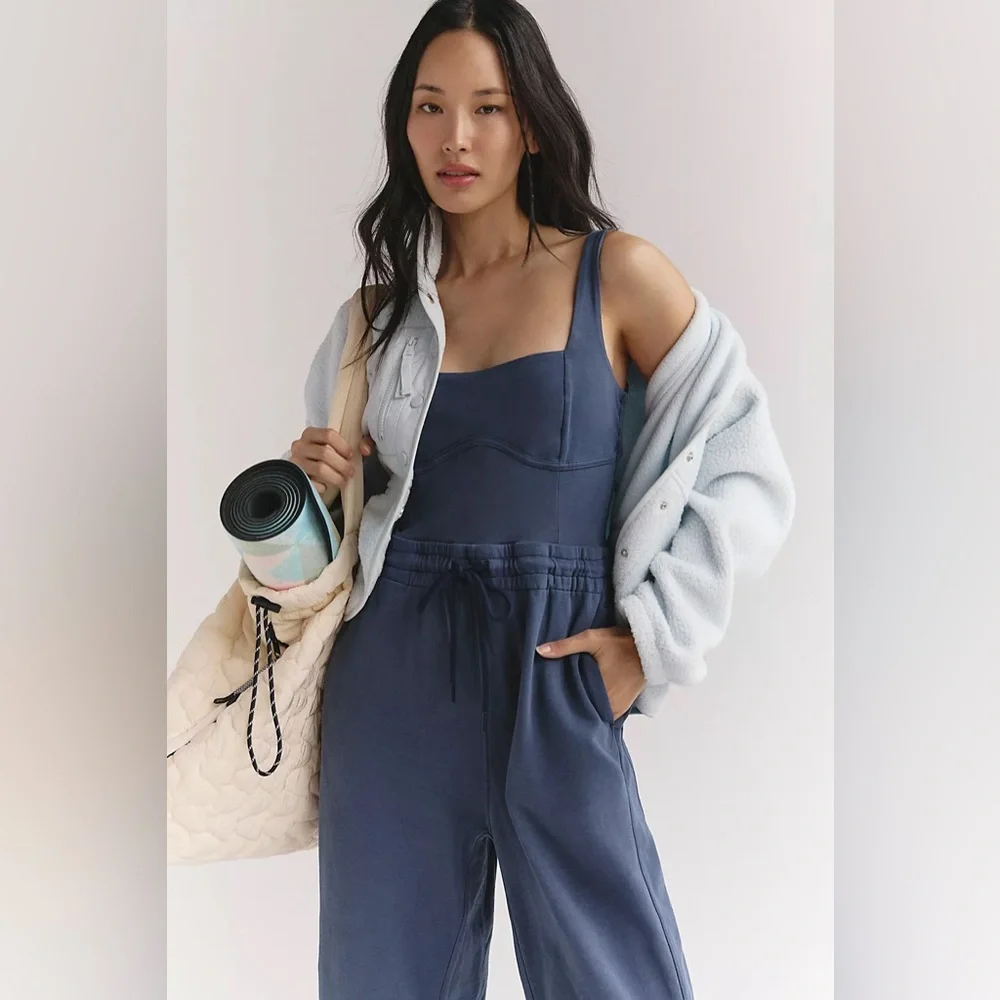 NWT Free People Movement Inbound Onesie In Midnight Navy - Picture 5 of 16